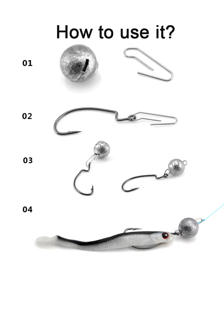 OBSESSION A020 3g-21g Angelzubehör Cheburashka-Sinker, Jig mit Rundkopf, Bullet-Gewicht, Weichköder-Verbinder, Texas Group – Detail 6