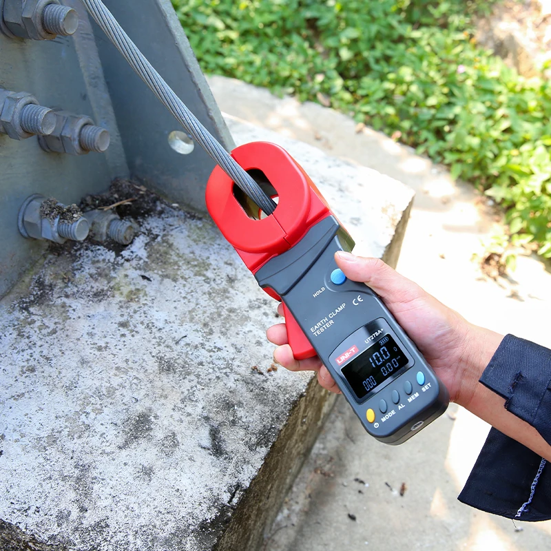 UNI-T UT276A+/278A+ Tester di terra a pinza; Strumento di misurazione della resistenza del circuito di terra con protezione contro i fulmini edifici