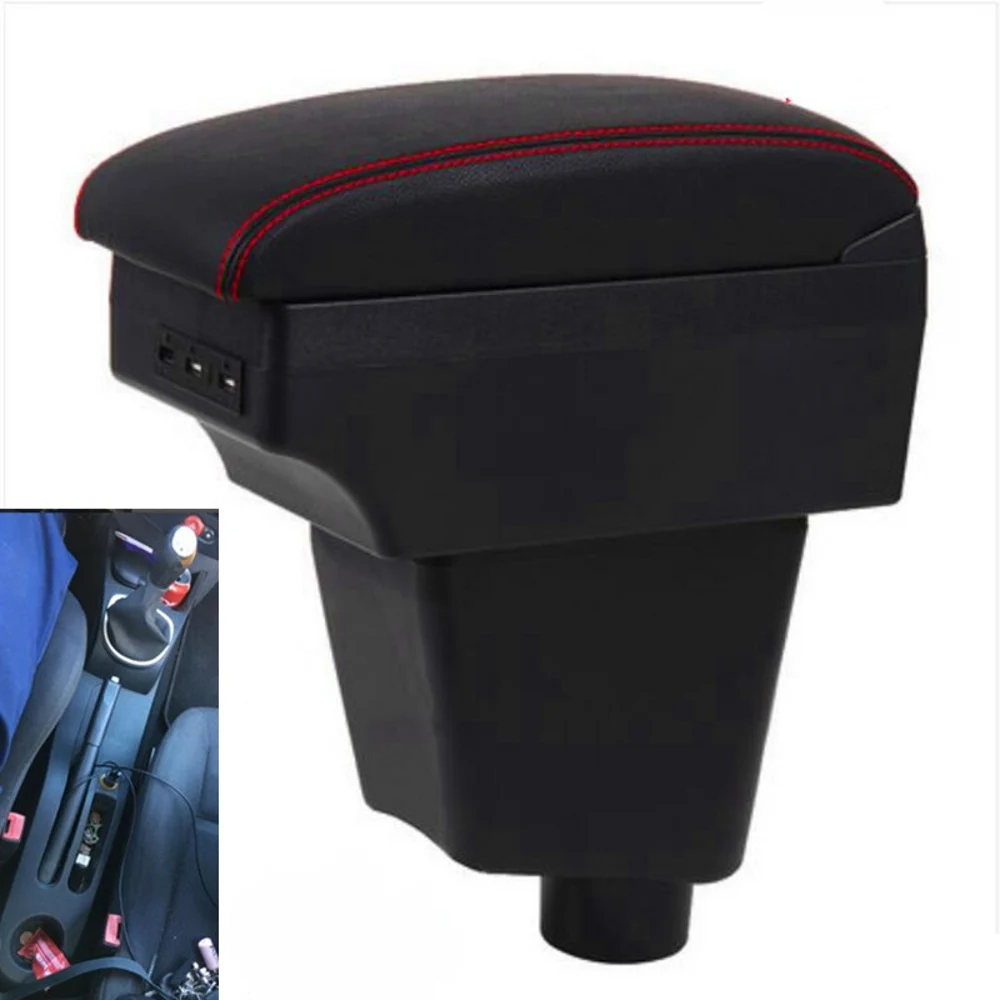 For Renault Clio 3 Captur Armrest box central Store content box with USB interface