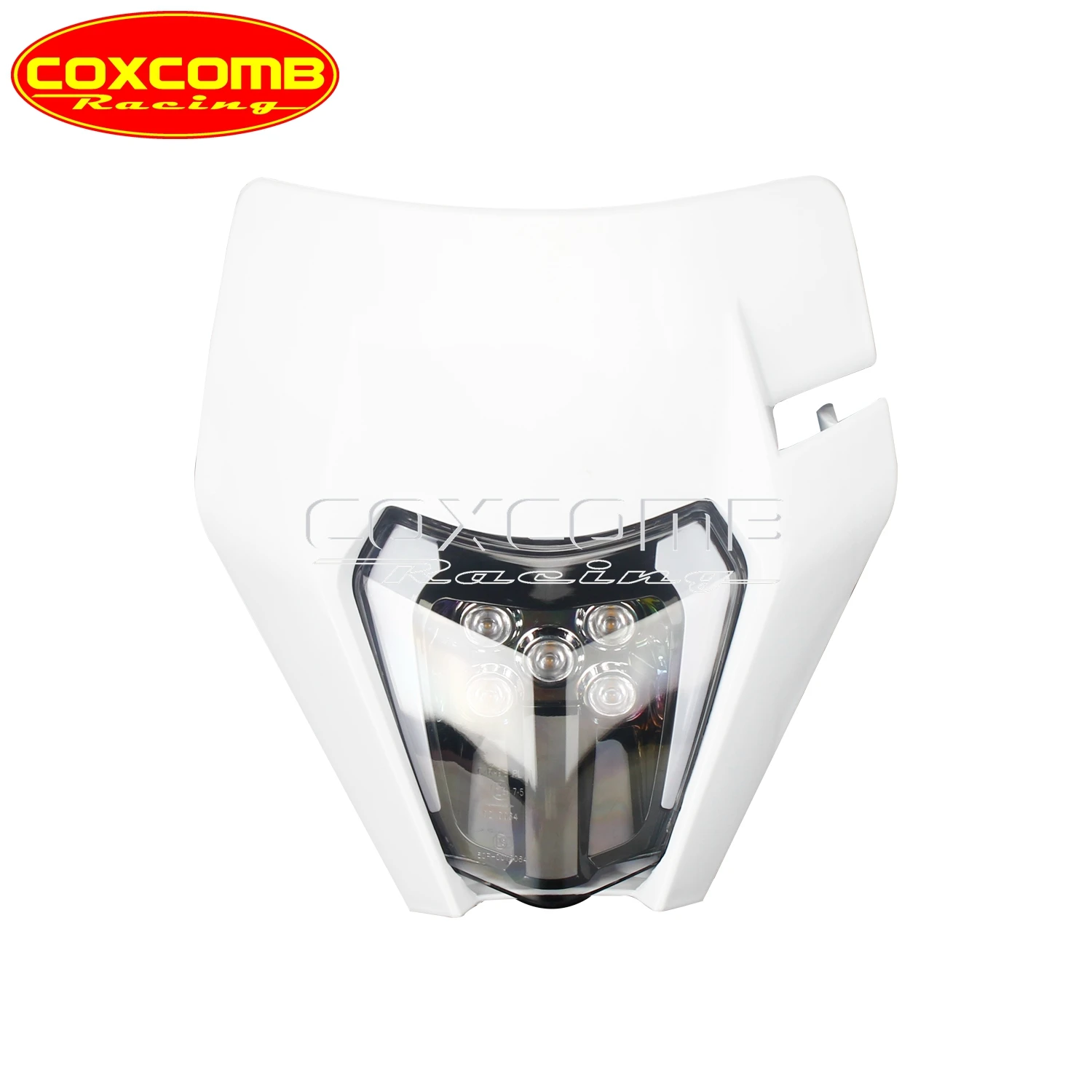 White Motorcycle Dustproof 30W LED Headlight E8 E-MARK Front Head Lamp For SX XC EXC XC-W SX-F XCF-W FC FE FX TE TC TX 2011-2020