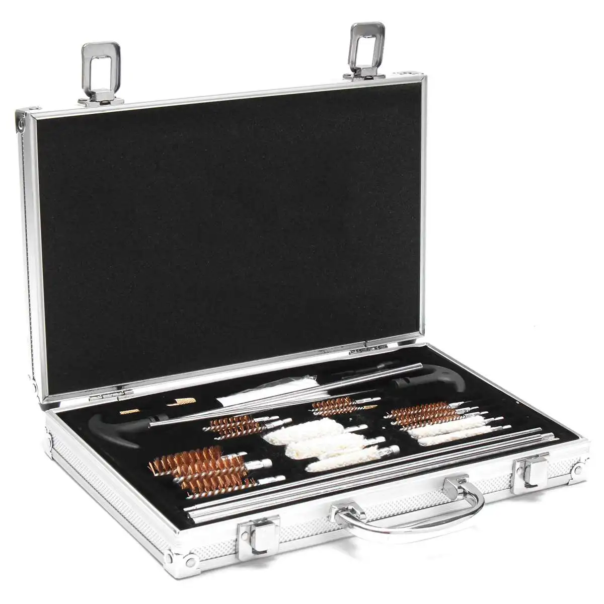 Universal Gun Cleaning Kit For Rifle Pistol Handgun Shotgun Brush Cleaner Maintenance Tools Set Aluminum Storage Case