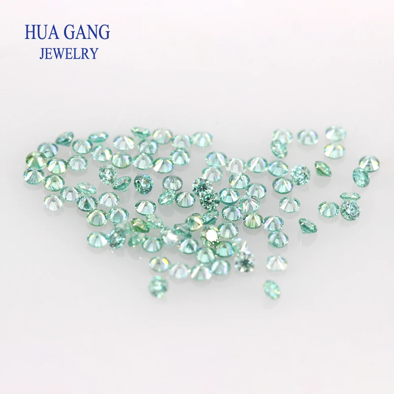 Green Color Wholesale 1CT Small Size Loose Moissanites Stones VVS1 Gemstone Lab Grown Diamonds 1.0~3mm