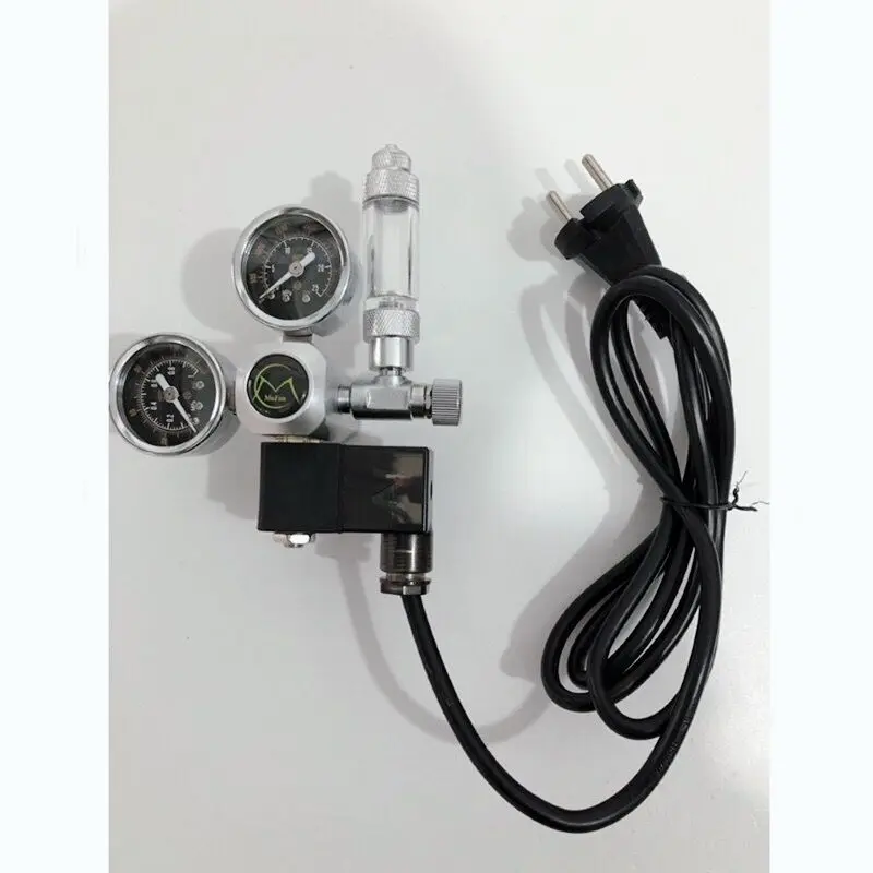 حوض السمك CO2 منظم W21.8 G5/8 220 فولت المغناطيسي الملف اللولبي تحقق صمام حوض السمك فقاعة مكافحة خزان الأسماك أداة