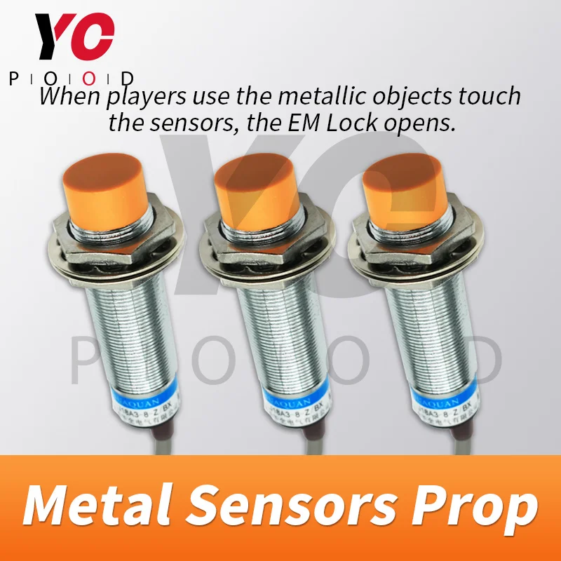 Metal Sensor Escape Room Props Same Time Version Use metal object to touch metal sensors at the same time to unlock