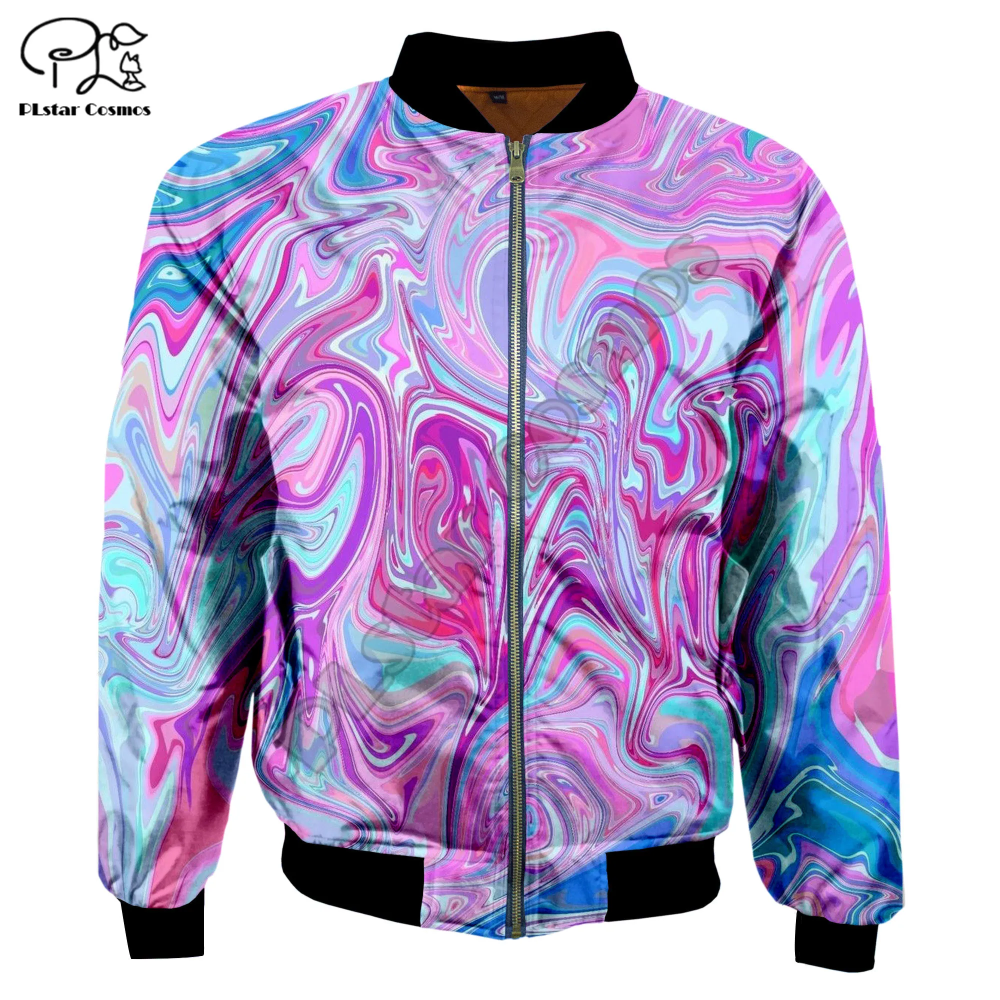 

PLstar Cosmos Psychedel Colorful Art 3D Printed 2021 New Fashion Men Bomber Jackets Hip Hop Unisex Casual Windbreaker Style-A32