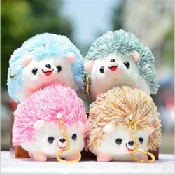 1PCS Plush Hedgehog Toys Key Chain Ring Pendant Plush Toy Animal Stuffed Anime Car Fur Gifts for Women Girl Toys Doll  12CM