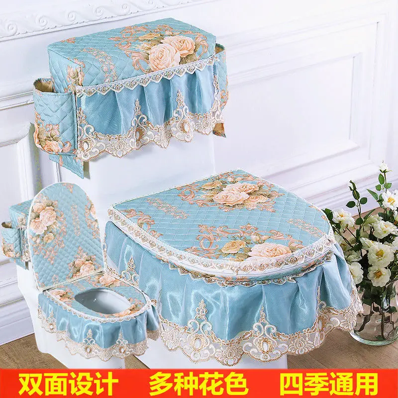 Toilet Cushion 3 Piece Set Winter Toilet Cover U-type Zipper Seat Mat Pad Toilet Accessories WC Mat Hotel Supplies Toilettes