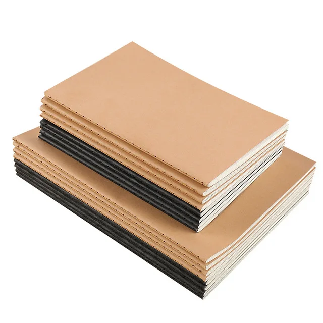 

Journal Kawaii A5 B5 Kraft Paper-Black Card DIY Notebook Office for School 2020 Planner Grid-Line Agendas Notepads Stationary