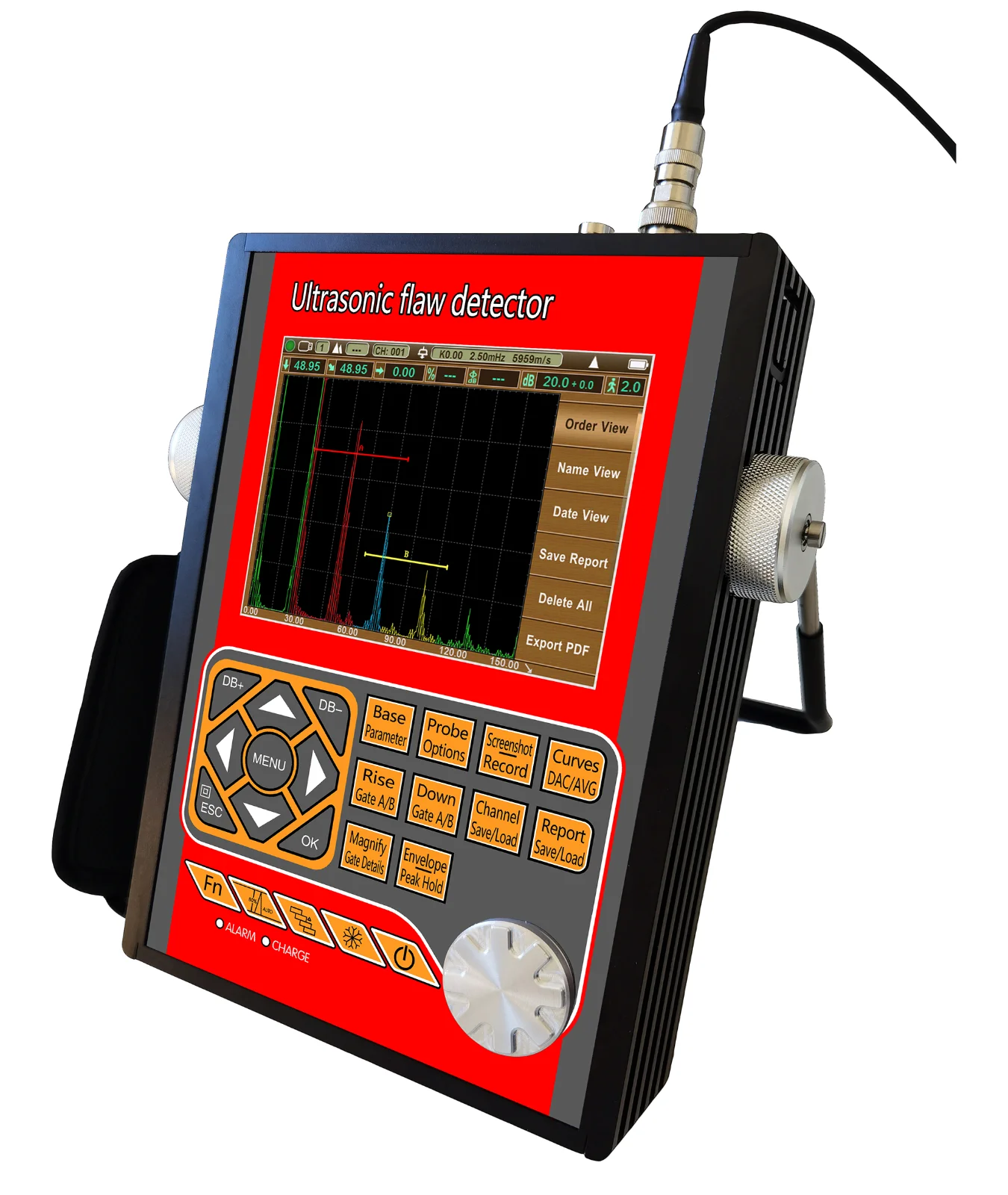 Digital Ultrasonic Flaw Detector with Measuring Range 0 to 15000mm Crack Inclusions Pores Defect Detector Video