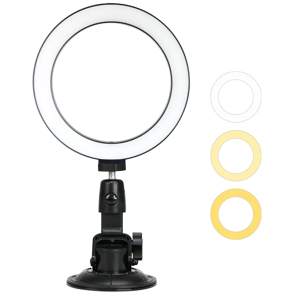 16cm LED Ring Light Video Conference Light With Sucktion cup Photography Lighting For Youtube Live Streaming Fill Light