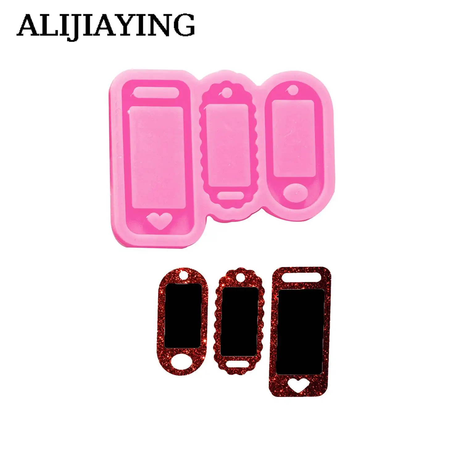 DY0867 High-quality Glossy Gadgets Tag Molds Epoxy Resin Photo Making Keychain Mold, Polymer Clay Mold