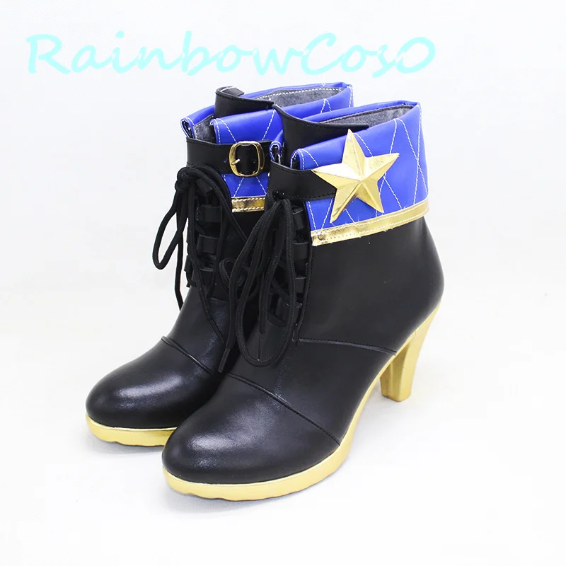 Hololive – bottes vtuber Hoshimati Suisei pour Cosplay, chaussures de jeu, Anime, carnaval, Halloween, arc-en-ciel, W1754