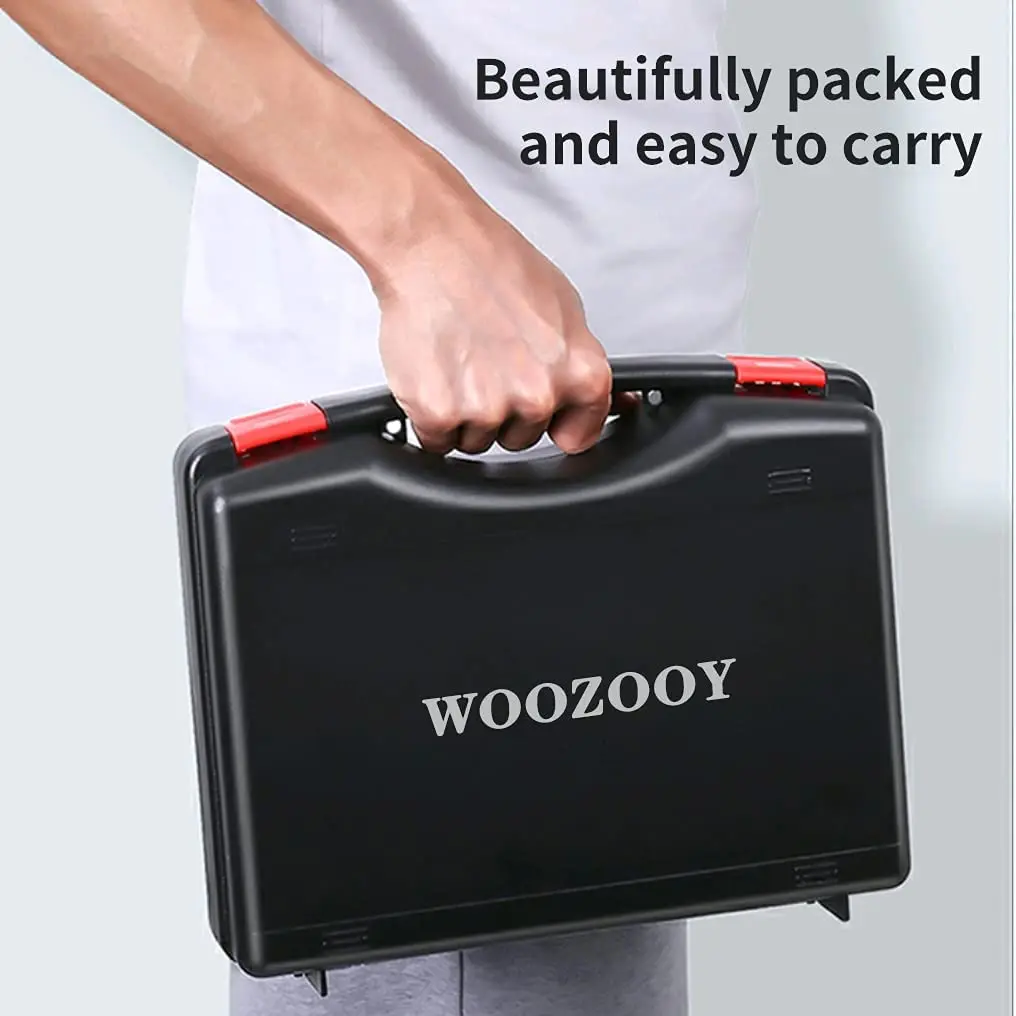 WOZOBUY VXC9 16-6 Hexagonal Wire Crimper Crimping Plier Tool Set Ferrules Ratcheting&Self-adjustable with 1900pcs Wire Terminals