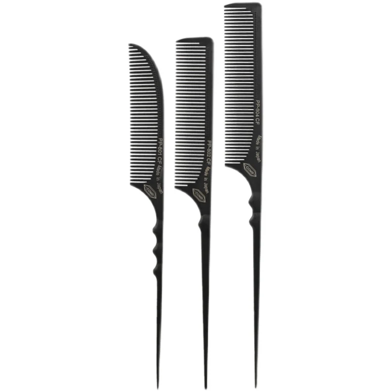 CestoMen Hairdressing Carbon Comb Hair Cutting Comb Tail Comb Professional Barber Accessories Salon Haircut Tools For Stylist