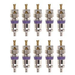 Componentes de reparación Exterior de automóviles, núcleos de válvula de cobre Universal para válvulas de aire acondicionado R134a A/C de coche, 10 unids/lote