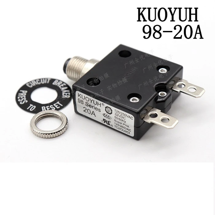 قواطع دوائر KUOYUH 98 Series-20A التيار الزائد حامي الزائد