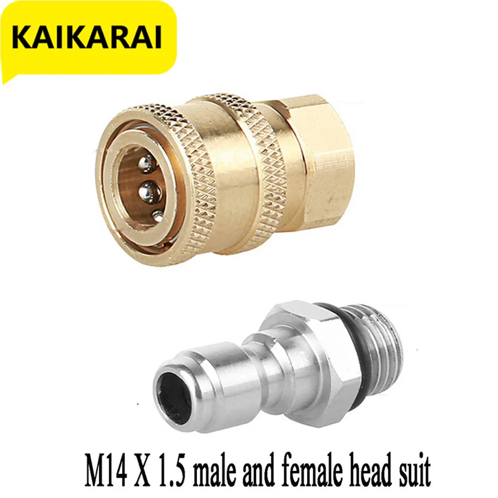 

Nozzle Connectors, 1/4 Quick Connector Pressure Washer Fittings M14 Male Threaded Brass Garden Hose Tap Connector AdaptorTools