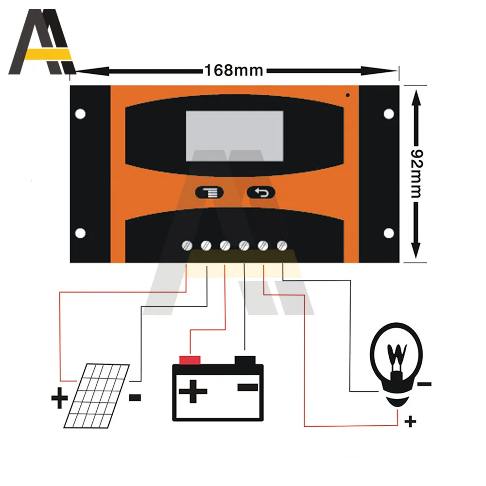 LD2024 LD3024 12V/24V Solar Charge Controller 20A 30A LCD Function Dual USB Port Solar Cells Panel PWM Battery Charge Regulator