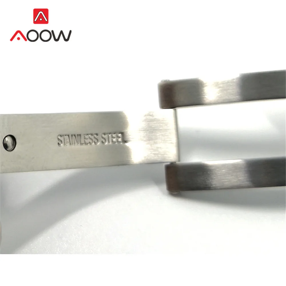 316L Stainless Steel Watch Clasp 18mm 20mm 22mm Folding Buckle with Safety Metal Double Press Clasp Watch Repair Accessories image 3