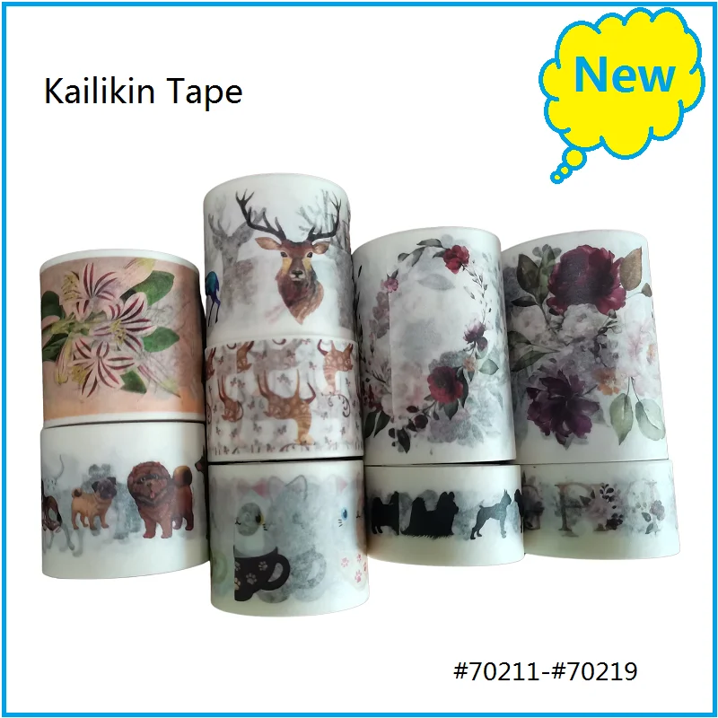 Original rose washi tape for DIY decoration flower washi paper tape deer washi tape dog washi tape