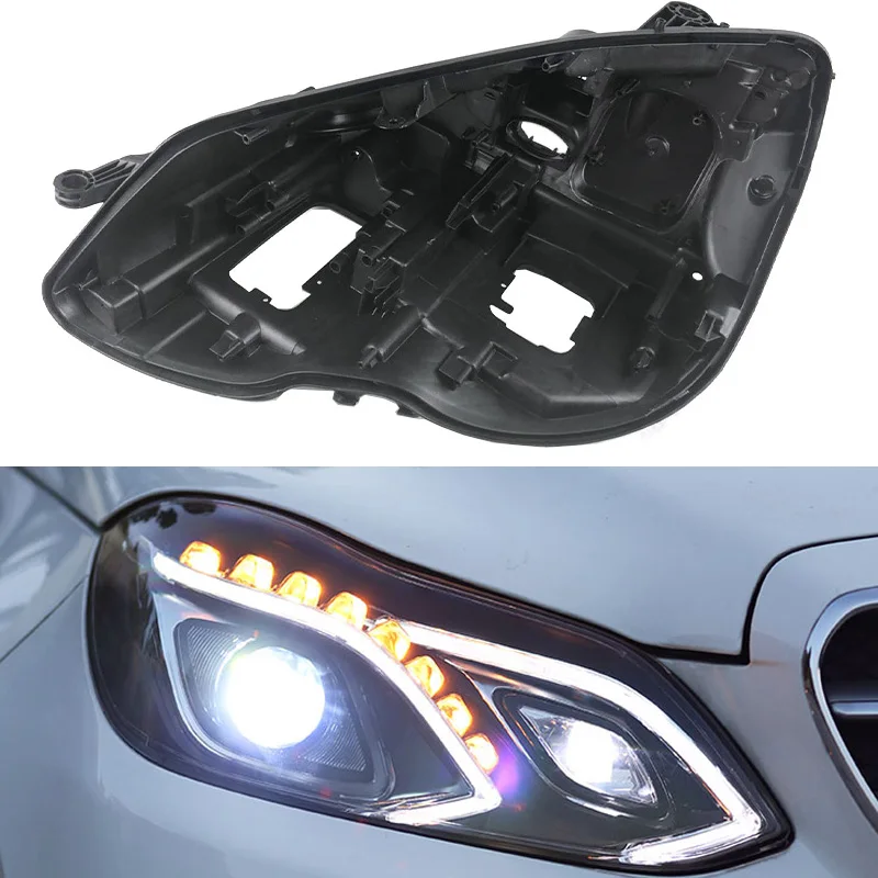 

For Mercedes Benz W212E300E200E260E250 2014-2015 Shell Black Lampshade Lens Protection Headlight Repair Parts Bottom Shell LED