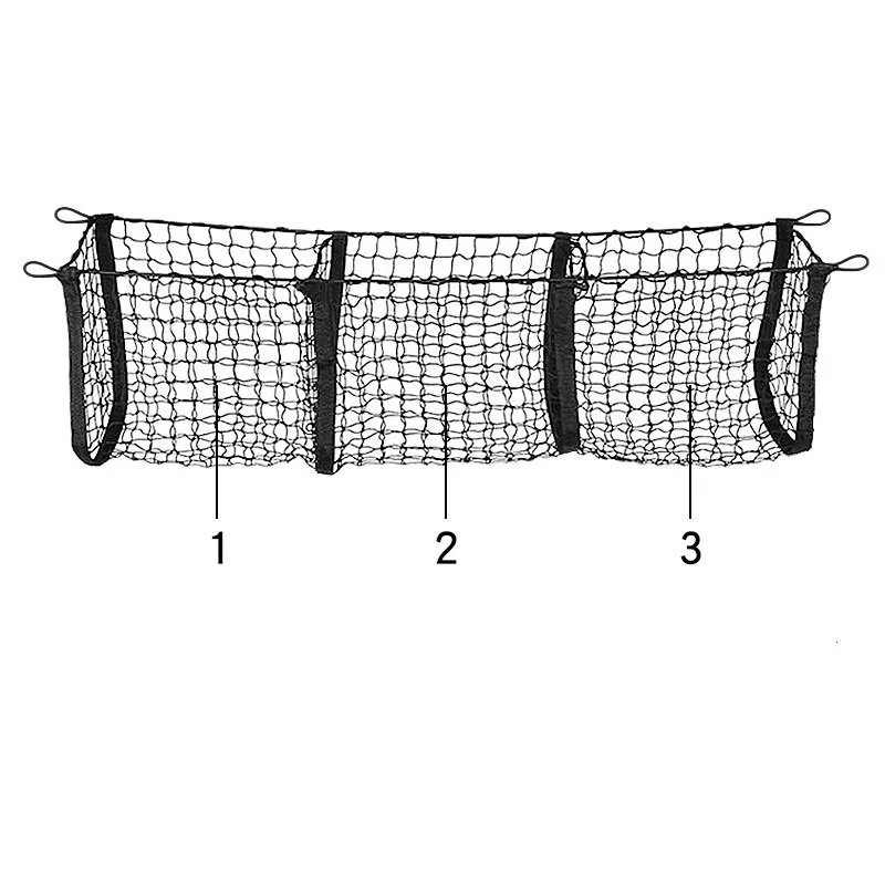 Stretchable Elastic Car Truck Net with Hooks Storage Mesh Car Trunk Organizer Storage Bag Heavy Duty Cargo Net for Car SUV Truck