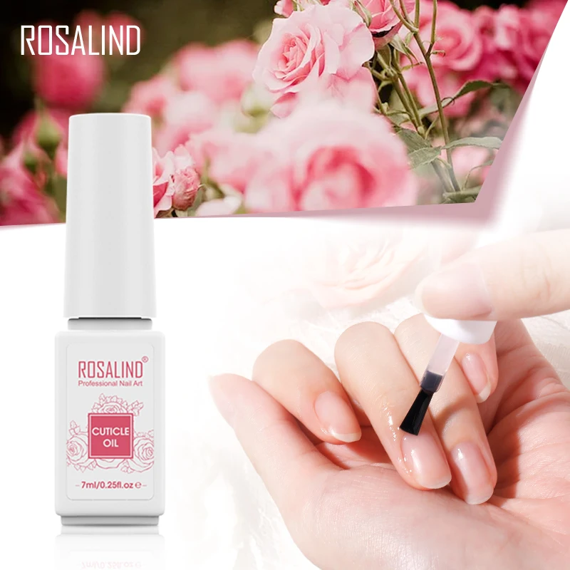 ROSALIND 7ML Nourishment Oil 1PCS Cuticle Nutrition Oil Nail Tips Moisturizing Rose Flavor For Nail Art Manicure Treatment