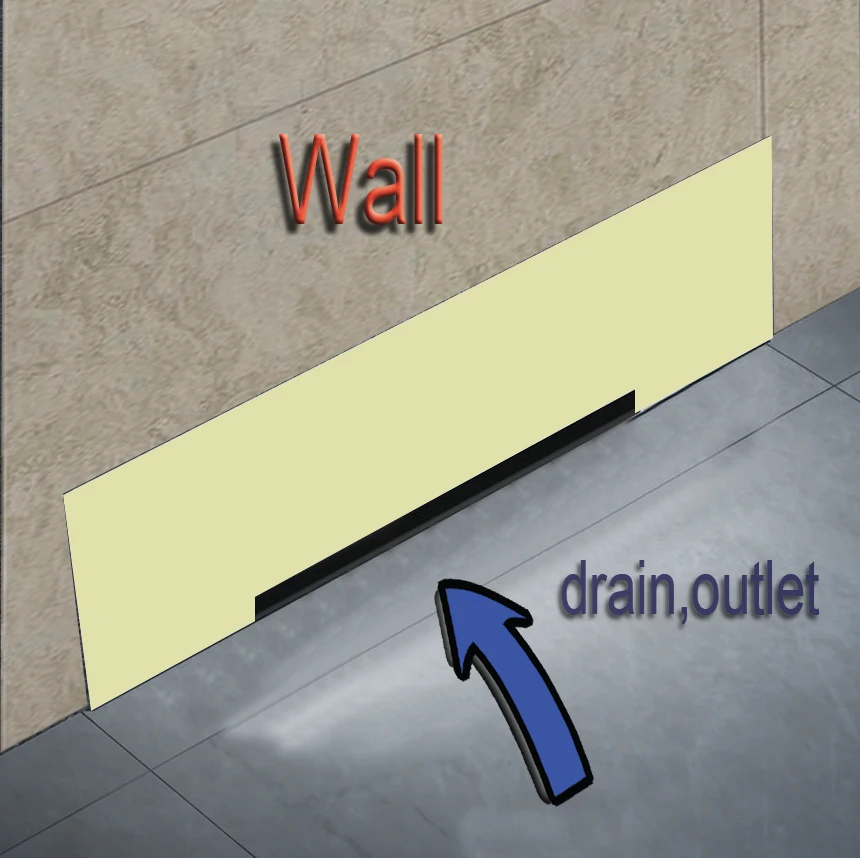 Wall Drainage Large-Traffic Stainless Steel 30cm Bathroom Surface titanium gold Floor Drain Big Flow Rate Refuse Nasty Smell