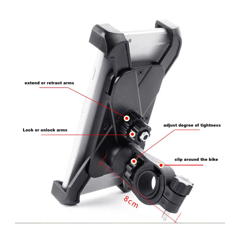 Handlebar Mount Motorcycle Bicycle Phone Holder Stand 360 Degree For Galaxy Note 20 Ultra S21 Plus,A70 A50 A71 A51 M21 M31 M51