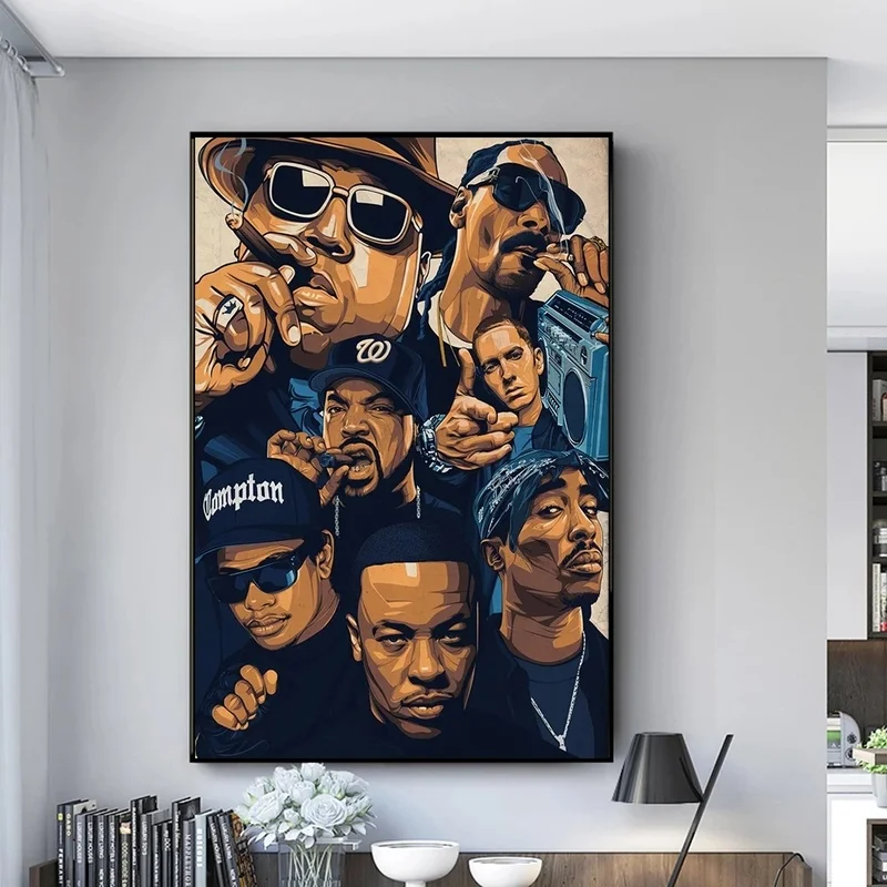 2PAC Legend Wu-Tang NWA Hip Hop Music Rapper Singer Art Canvas  Painting Print Wall Pictures Home Living Room Cuadros Poster