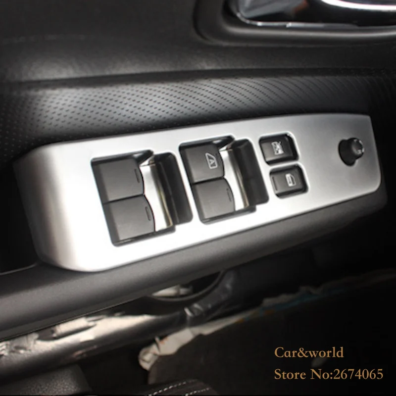 For Nissan X-Trail T31 2008 to 2013 Glass Switch Cover Trim Door Window Button Decoration Panel ABS chrome X trail Car-styling