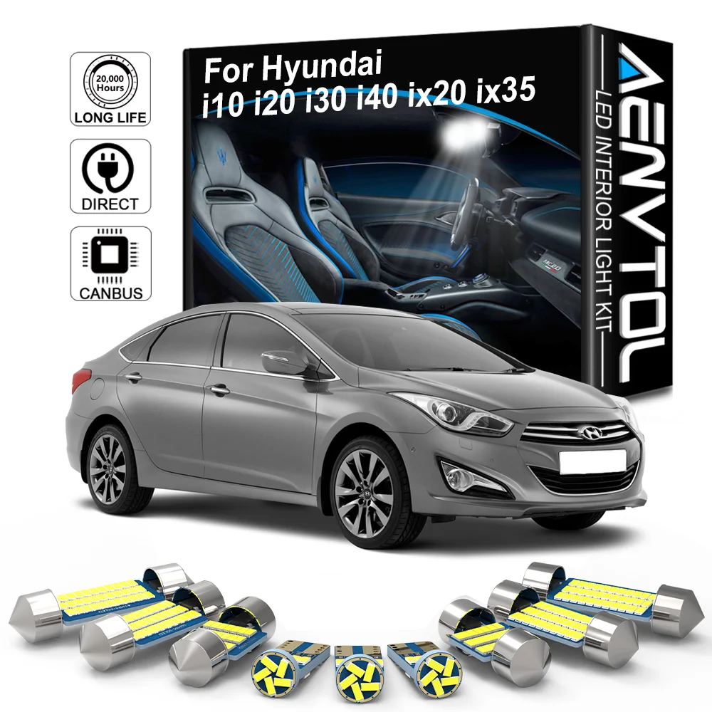 

Автомобильная светодиодная лампа AENVTOL Canbus для Hyundai i10 i20 i30 i40 ix20 ix35 Tucson Santa Fe 2008 2009 2011 2012 2013 2014 2015 2016