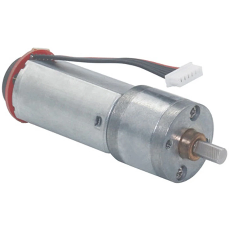 JGA20-180 DC Encoder Motor Electric 12V Metal Gear Motor Signal Feedback Reverse Reduction Speed DIY Engine
