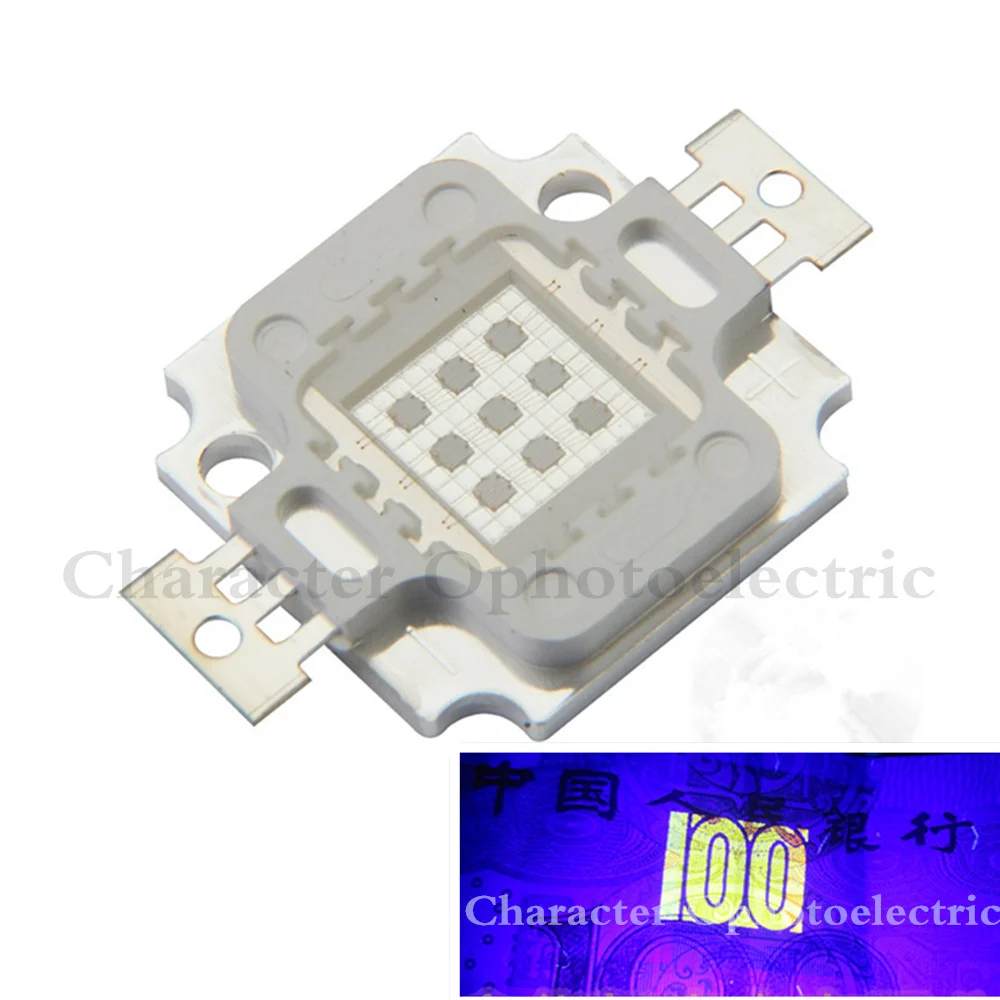 10W UV led ultraviolet 365nm 375nm 385nm 395nm 410nm 420nm High Power led lamp light+220V 10W  waterproof driver 900mA