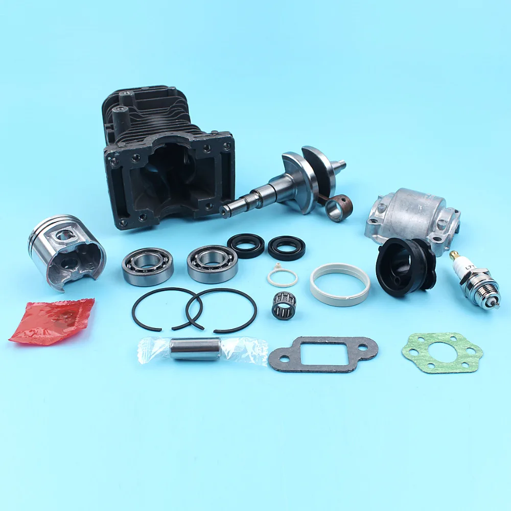 Imagem -06 - Pistão do Cilindro Virabrequim Motor Pan Kit para Stihl Ms170 Ms180 017 018 ms 180 170 Motosserra 38 mm Nikasil Chapeado Coletor de Admissão