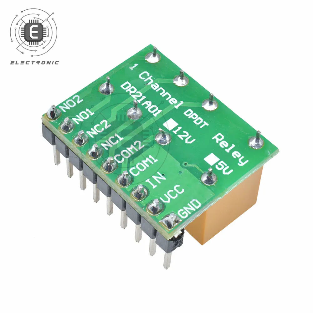 1PC Mini DC 5V 12V DPDT Double Pole Double Throw Relay Module Switch Board Signal Relay Electromagnetic Relay