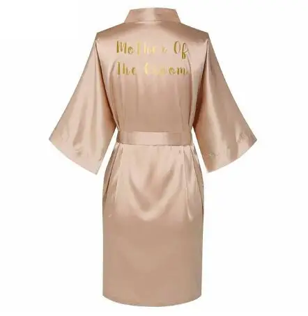 2019 Summer Women Silk Satin Robes Letter Wedding Bath Robe Bridesmaid Maid of Honor Bride Dressing Gown Clothes Skirt 01