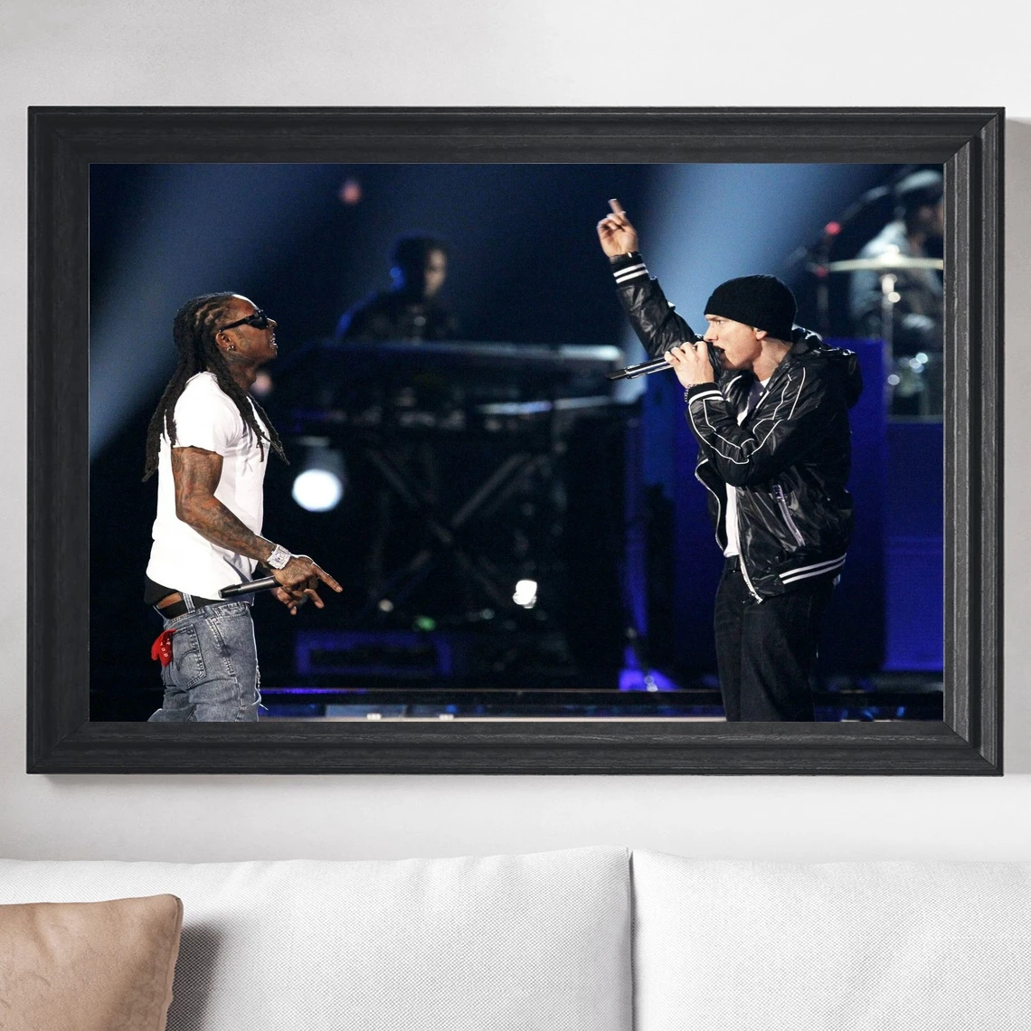 Eminem and Lil Wayne Poster Star Music Album Print Canvas Poster Home Decoration Wall Painting (No Frame)