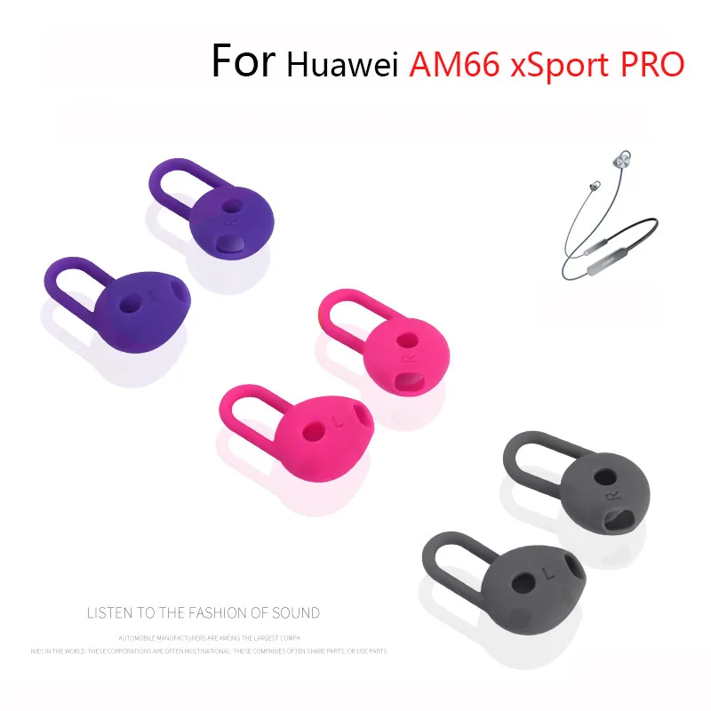 Ear Pads For Huawei Honor AM66 Xsport PRO Bluetooth Earphone Covers Ear Caps Cushion Silicone Eartips For Earphones Accessories