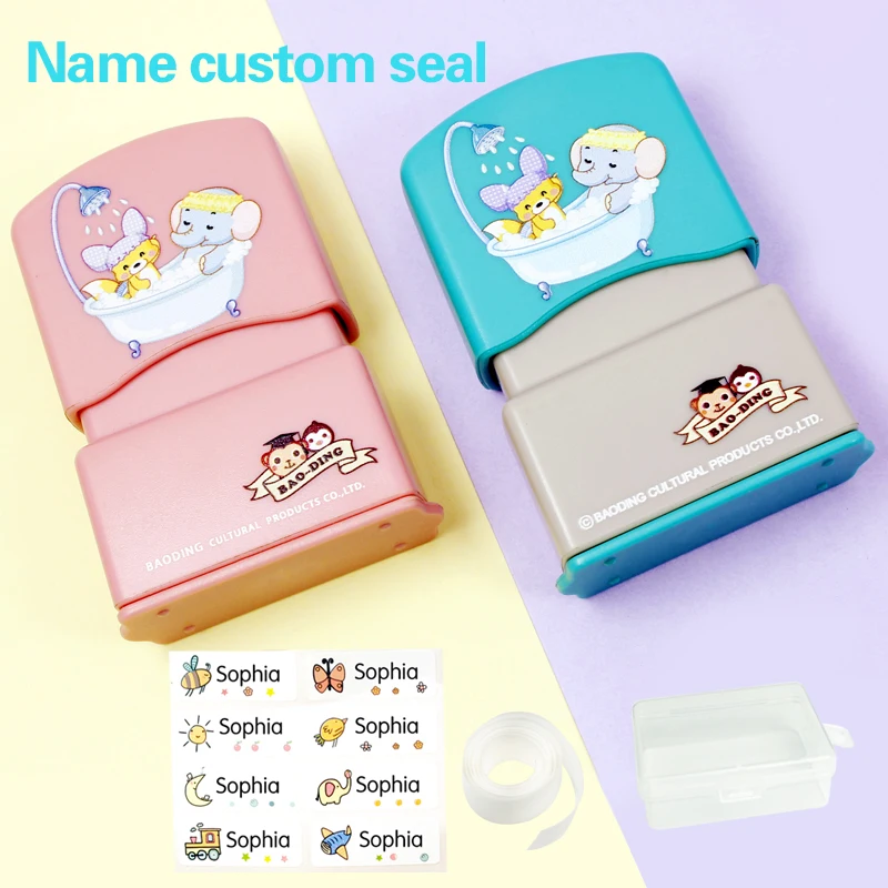 Baby DIY Custom name stamp children cartoon kindergarten name student clothes non-fading seal