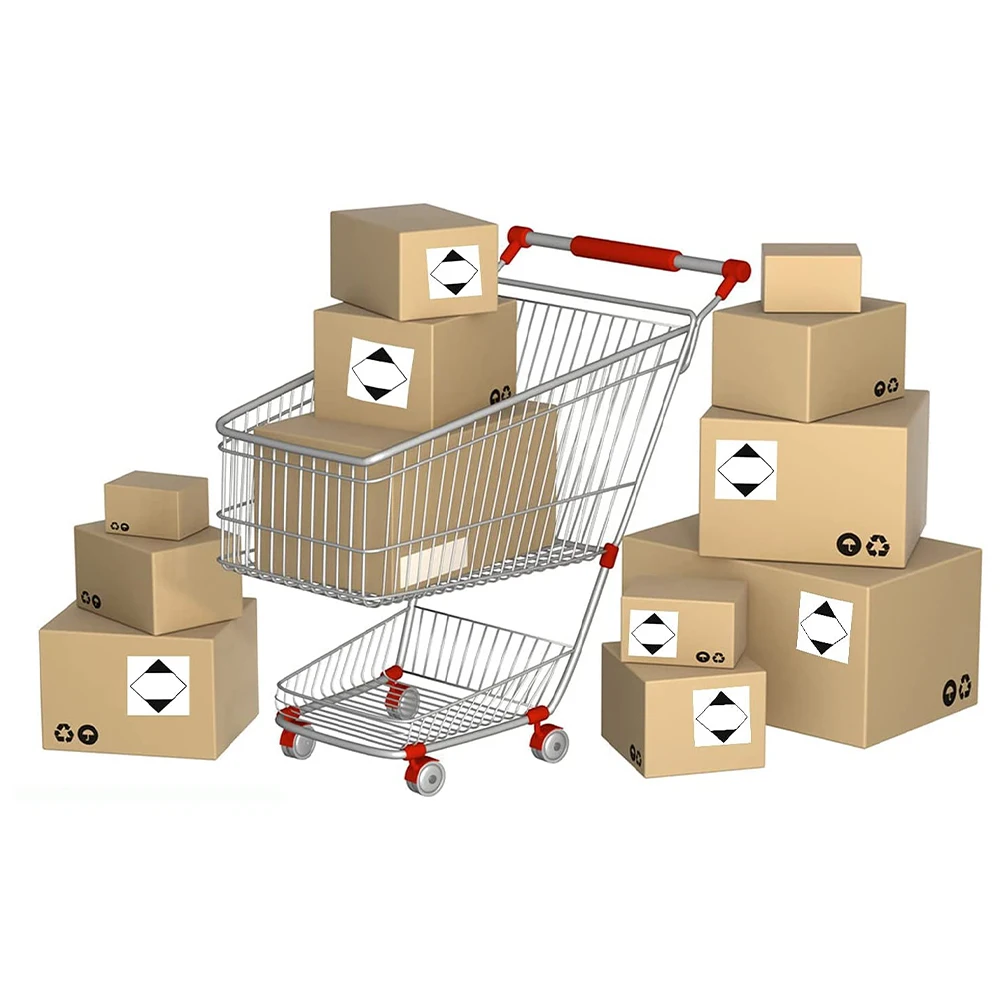 2 Inch 500 Pcs Vierkante Label Verzending En Verzending Label Permanente Sticker Voor Carton Markering