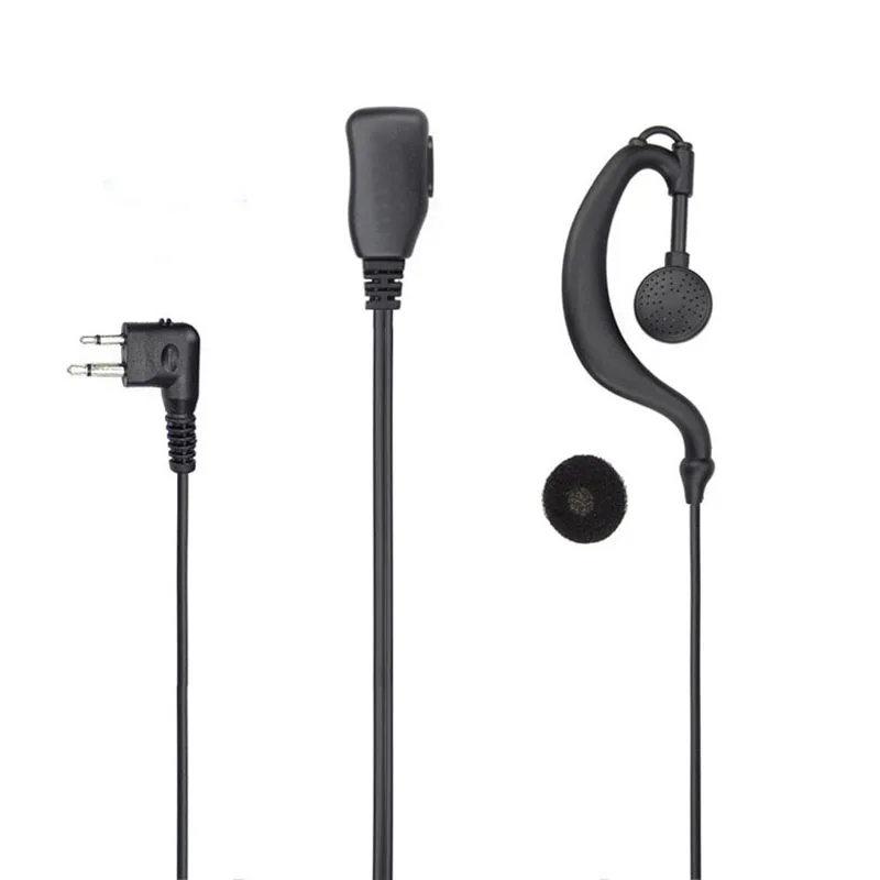 2Pcs 2-Pin PTT Mic Microphone Earpiece Headset for Motorola GP88S GP300 GP68 GP88 GP3188 CP88 CP040 CP100 XTN XV AX Series Radio