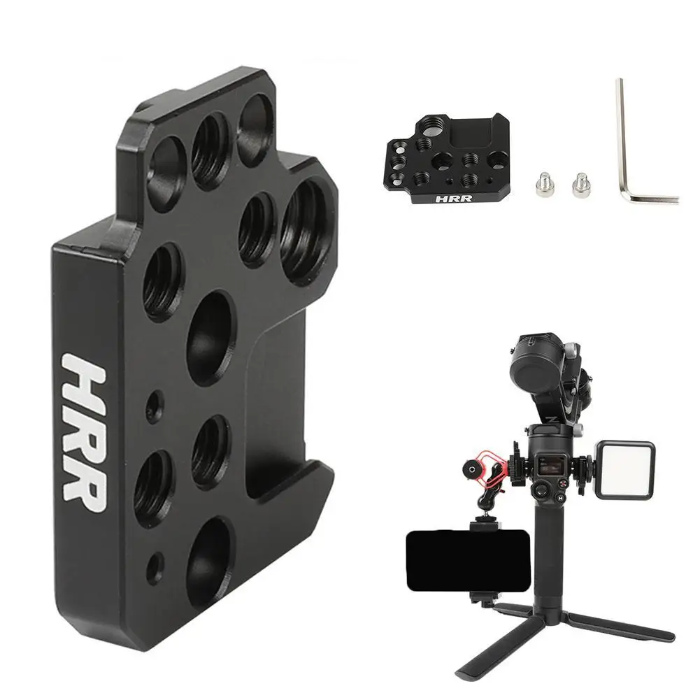 Soporte de montaje de Monitor para DJI Ronin S/SC/RS2/RSC2, accesorios de cardán, extensión de placa de montaje, agujero de rosca de 1/4 "y 3/8"