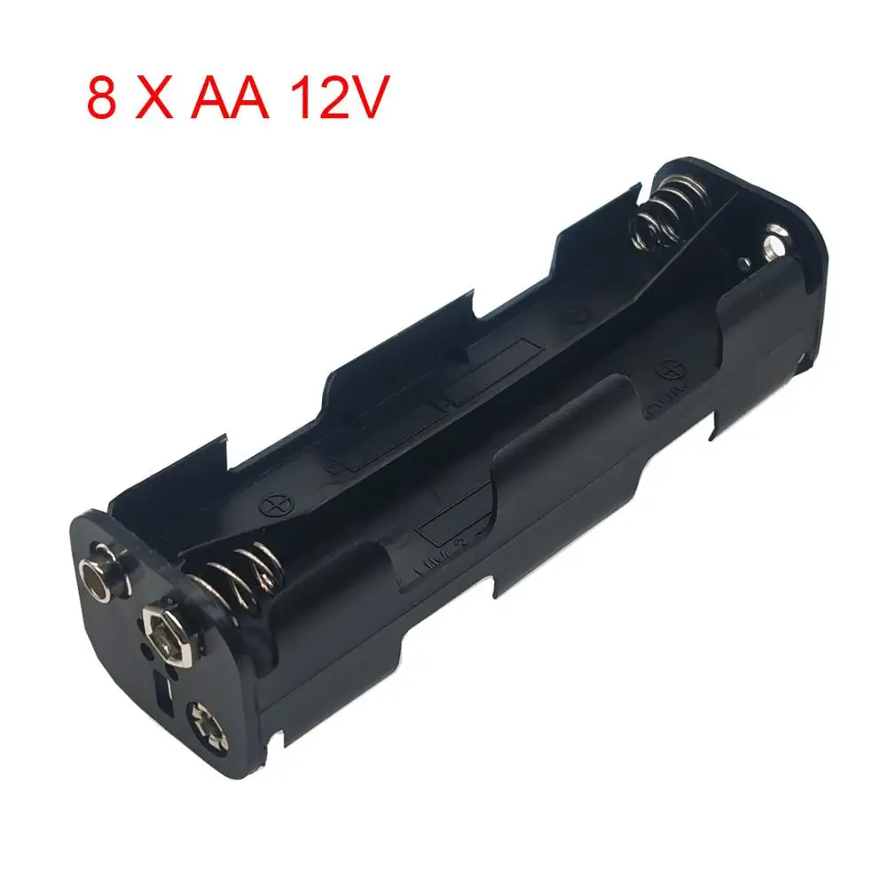 Long Strip Type 8 X AA Battery Case Holder 12V Back To Back Battery Storage Box 9V Button Battery Box