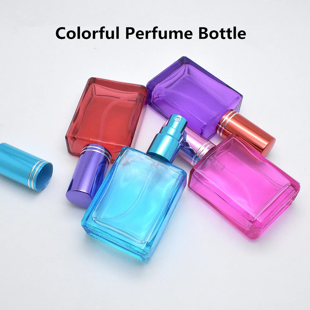 15ML Colorful Glass Perfume Separated  Fine Mist Spray Bottle Replenishing Portable Press Small Sprayer Perfume Bottle