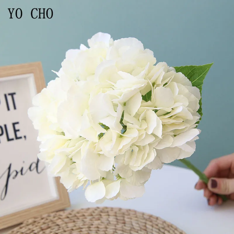 YO CHO – fleurs artificielles en soie, hortensias, vives, fausses fleurs, décoration pour mariage, maison, hôtel, bureau