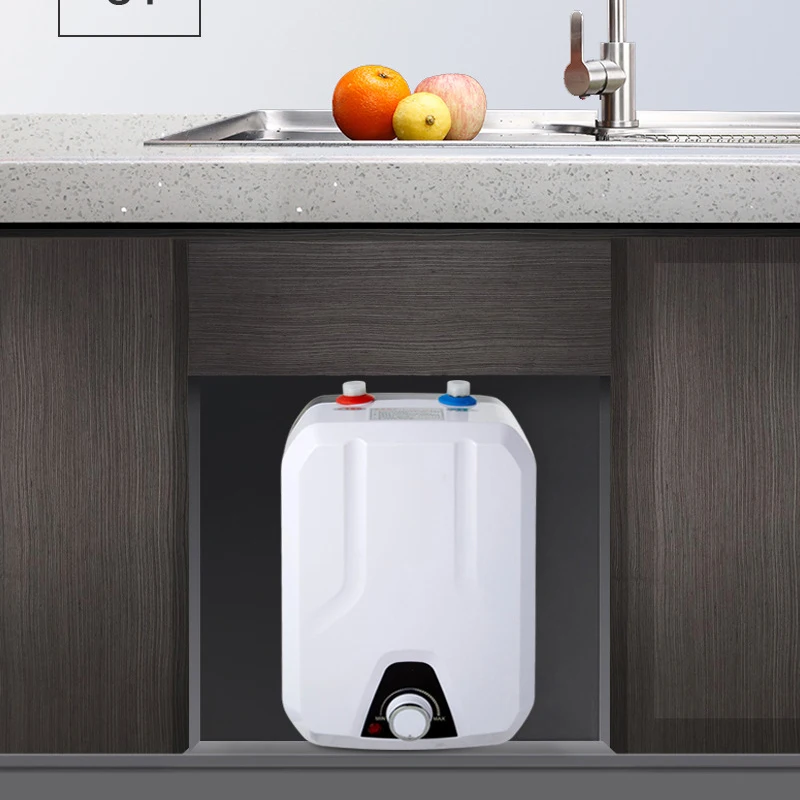 Chauffe-eau électrique instantané 8l, réservoir intérieur en acier inoxydable 220V, type de stockage, usage domestique, eau chaude