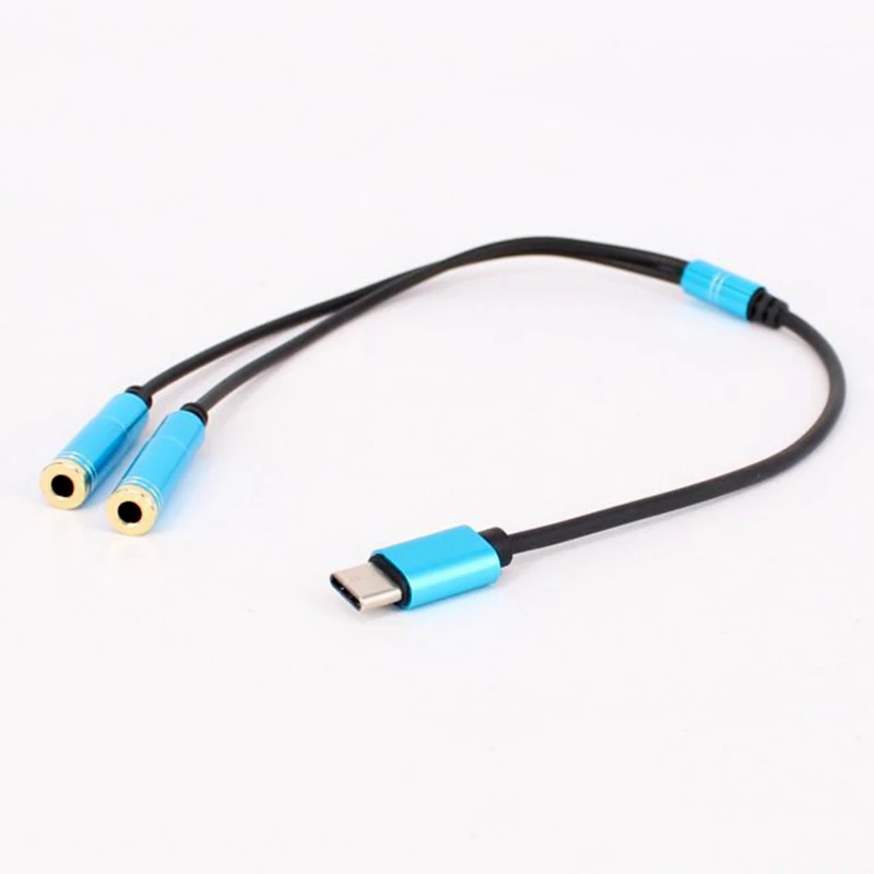 

Type C To Dual 3.5 Jack Earphone Usb C To 3.5mm Aux Double Headphone Adapter For Letv For Xiaomi Phone
