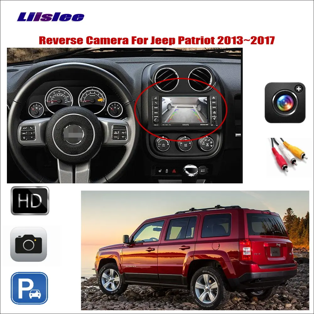 

For Jeep Patriot 2013-2017 Car Reverse Rear View Camera Auto Connect Original Factory Screen RCA Adapter HD CCD CAM Accessories