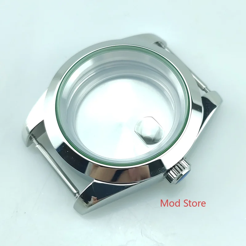 10ATM Tested WR 39mm Milgauss Style Green Edge Sapphire Crystal Watch Case Fit Seagull ETA2836 DG2813 Miyota8215/8205/821A Mov't